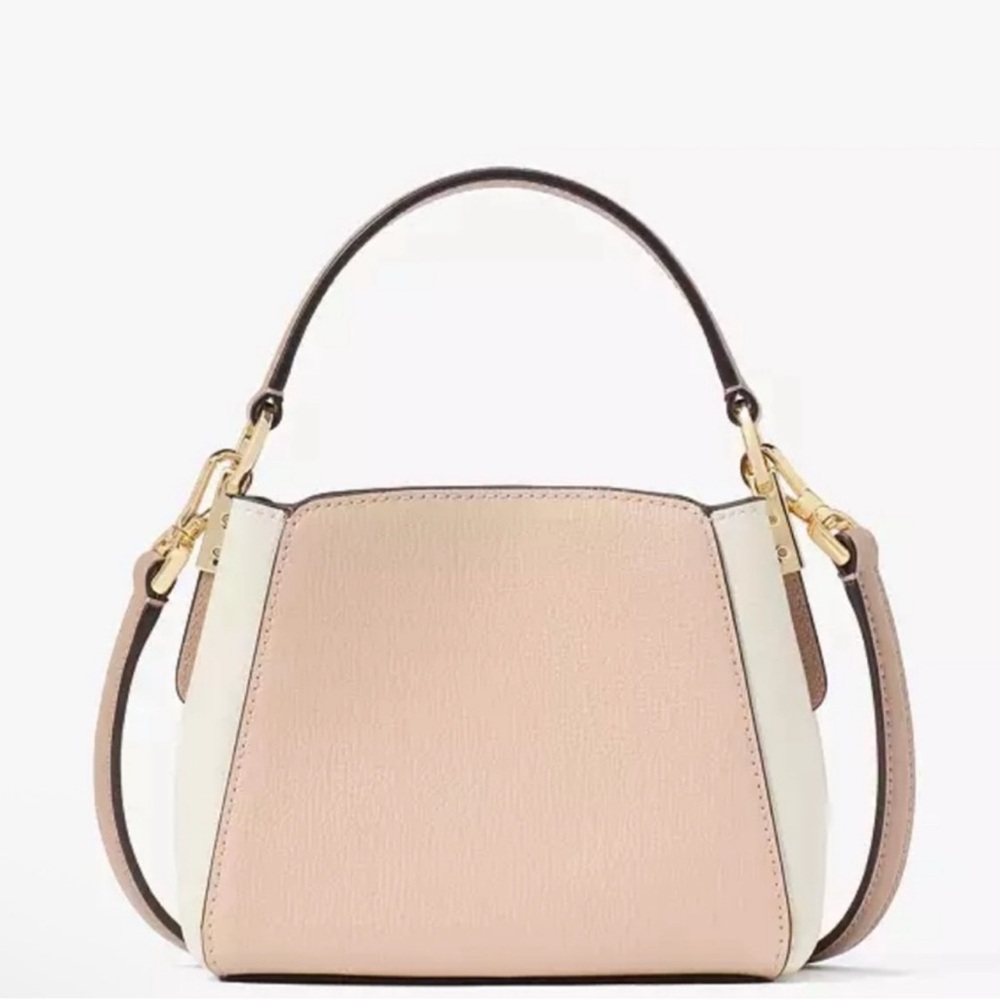 Kate Spade Pink and White Handbag with Gold Accents - Picture 5 of 7